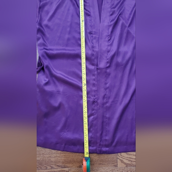 Victoria Secret Iconic Satin Robe Kimono Burgundy - Picture 10 of 12